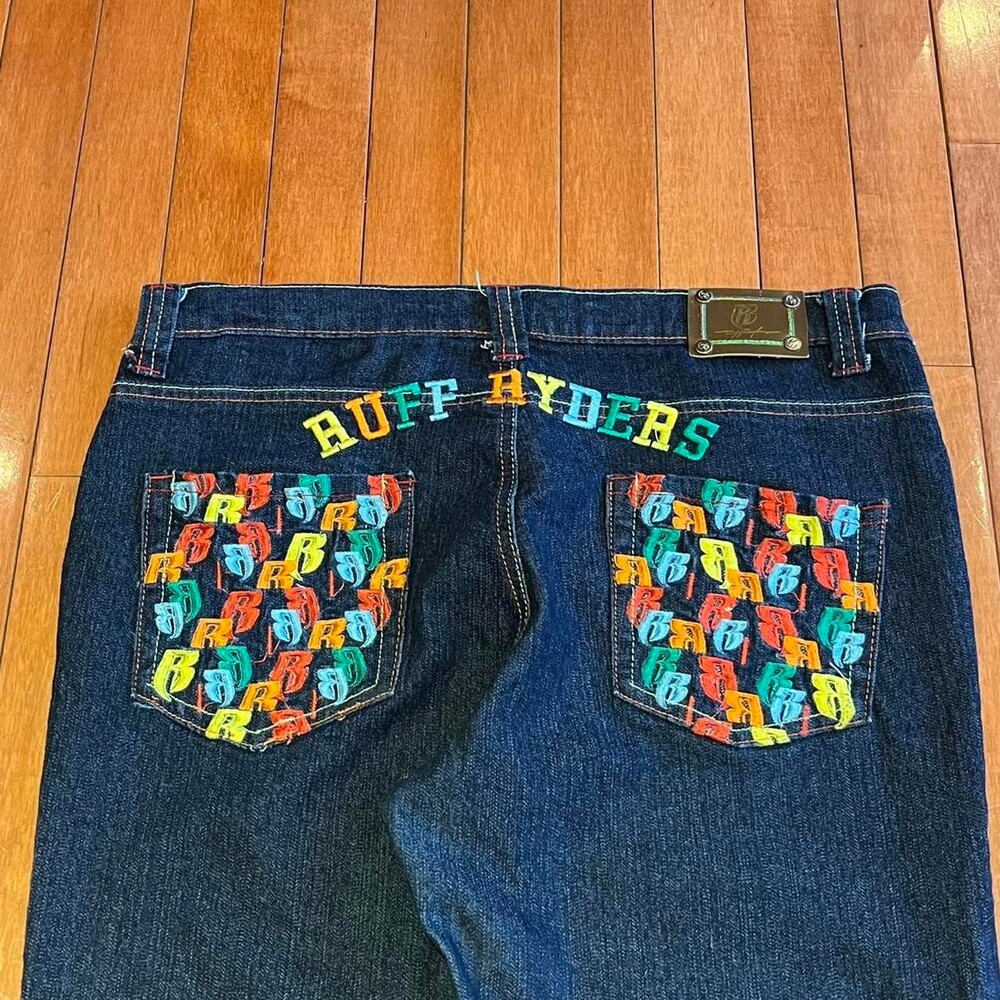 Vintage Ruff Ryders Embroidered Baggy 9165